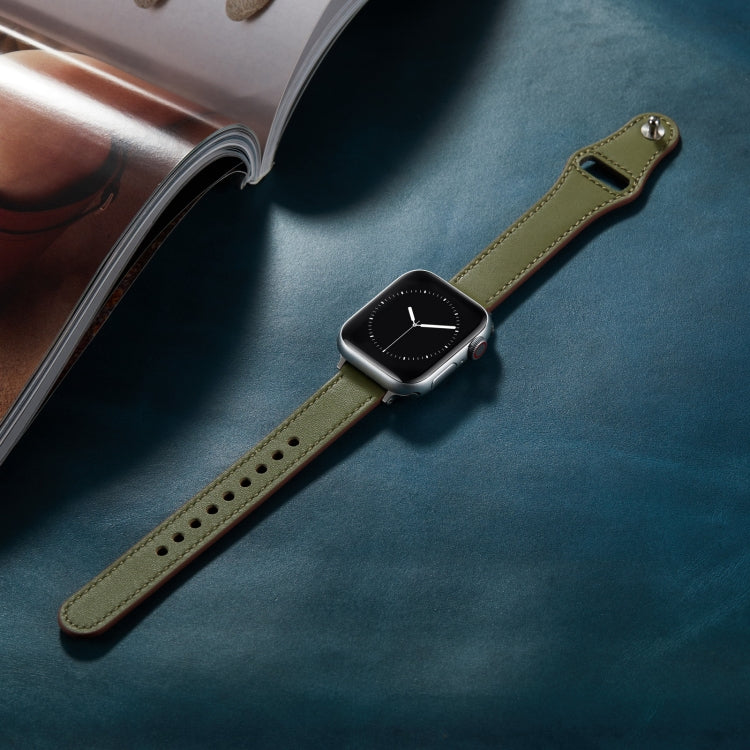Nail Button Watch Band For Apple Watch Ultra 49mm&Watch Ultra 2 49mm / Series 9&8&7 45mm / SE 3&SE 2&6&SE&5&4 44mm / 3&2&1 42mm(Army Green) by bashfashion