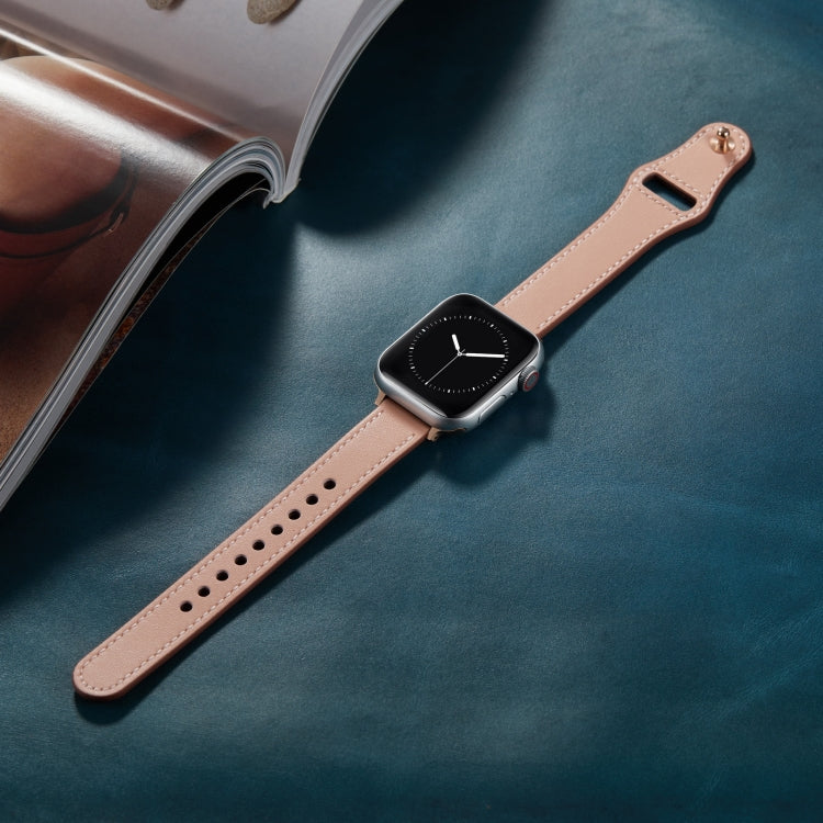 Nail Button Watch Band For Apple Watch Ultra 49mm&Watch Ultra 2 49mm / Series 9&8&7 45mm / SE 3&SE 2&6&SE&5&4 44mm / 3&2&1 42mm(Pink) by bashfashion