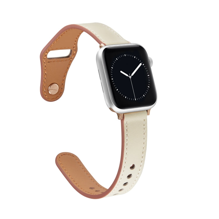 Nail Button Watch Band For Apple Watch Ultra 49mm&Watch Ultra 2 49mm / Series 9&8&7 45mm / SE 3&SE 2&6&SE&5&4 44mm / 3&2&1 42mm(Beige) by bashfashion