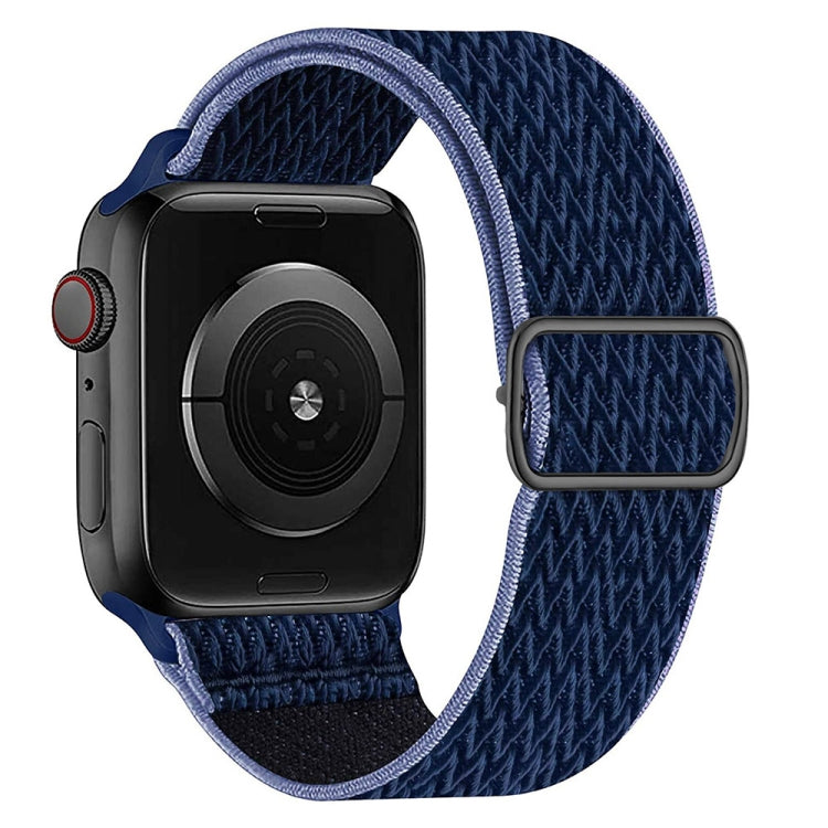 W Texture Nylon Strap For Apple Watch Ultra 49mm&Watch Ultra 2 49mm / Series 9&8&7 45mm / SE 3&SE 2&6&SE&5&4 44mm / 3&2&1 42mm(Midnight Blue Black) by bashfashion