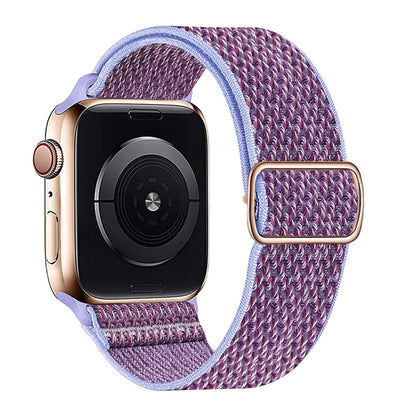 W Texture Nylon Strap For Apple Watch Ultra 49mm&Watch Ultra 2 49mm / Series 9&8&7 45mm / SE 3&SE 2&6&SE&5&4 44mm / 3&2&1 42mm(Purple) by bashfashion