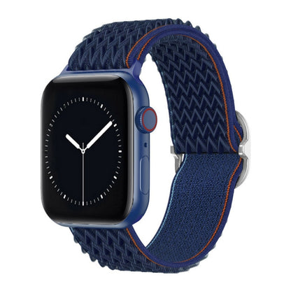 W Texture Nylon Strap For Apple Watch Ultra 49mm&Watch Ultra 2 49mm / Series 9&8&7 45mm / SE 3&SE 2&6&SE&5&4 44mm / 3&2&1 42mm(Rainbow) by bashfashion