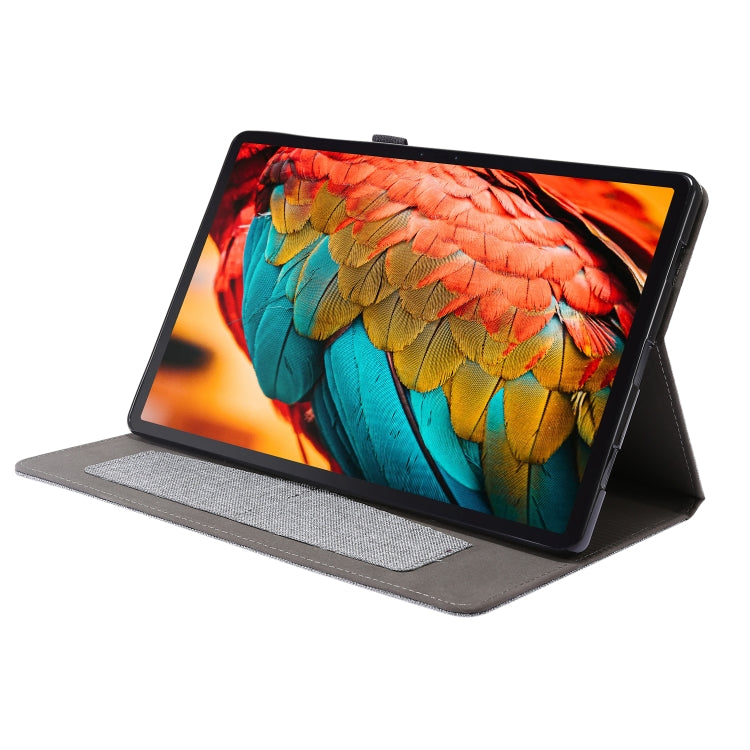 For Nokia T20 TPU + Fabric PU Leather Tablet Case(Black) by bashfashion