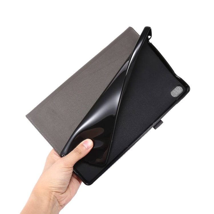For Nokia T20 TPU + Fabric PU Leather Tablet Case(Black) by bashfashion
