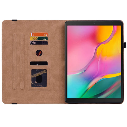 For Samsung Galaxy Tab A 10.1 2019 T510 Color Weave Leather Tablet Case with Holder(Rainbow) by bashfashion