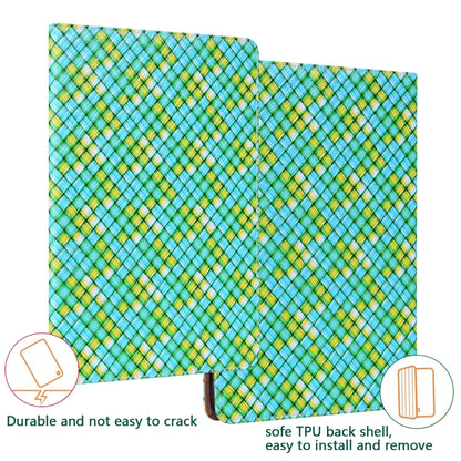 For Samsung Galaxy Tab A 10.1 2019 T510 Color Weave Leather Tablet Case with Holder(Green) by bashfashion