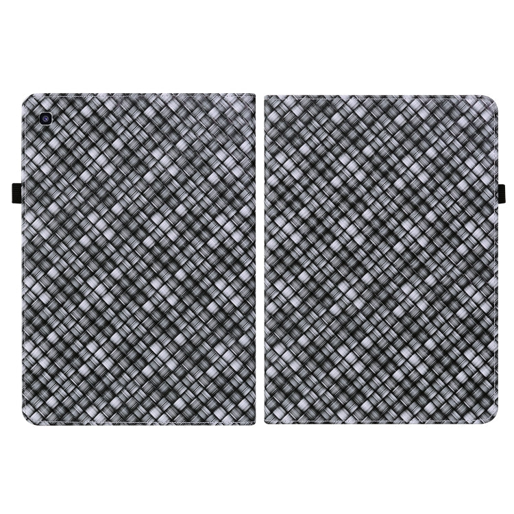 For Samsung Galaxy Tab A 8.0 2019 T290 Color Weave Leather Tablet Case with Holder(Black) by bashfashion