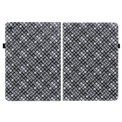 For Samsung Galaxy Tab A 8.0 2019 T290 Color Weave Leather Tablet Case with Holder(Black) by bashfashion