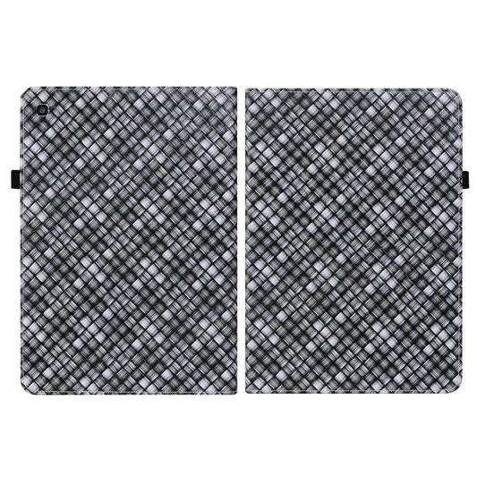 For Samsung Galaxy Tab A 8.0 2019 T290 Color Weave Leather Tablet Case with Holder(Black) by bashfashion