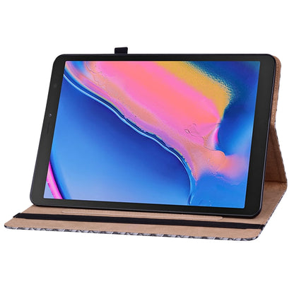 For Samsung Galaxy Tab A 8.0 2019 T290 Color Weave Leather Tablet Case with Holder(Black) by bashfashion