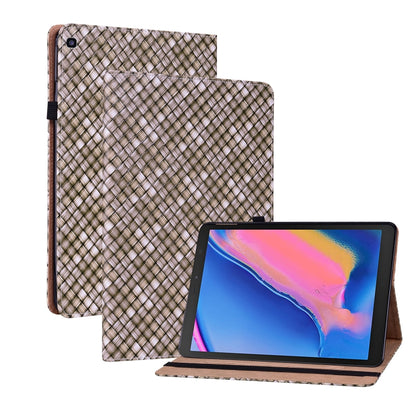 For Samsung Galaxy Tab A 8.0 2019 T290 Color Weave Leather Tablet Case with Holder(Brown) by bashfashion
