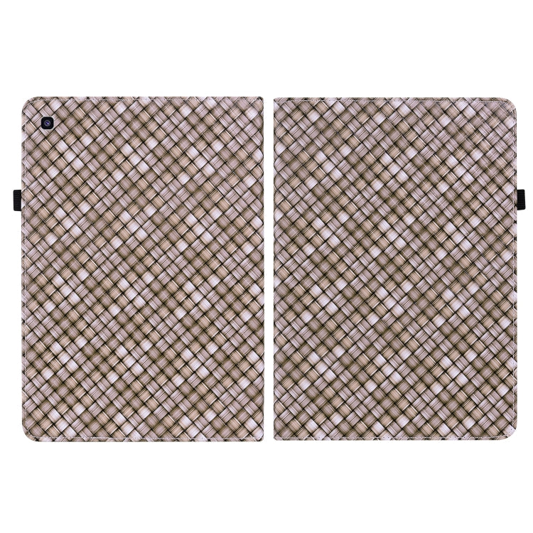 For Samsung Galaxy Tab A 8.0 2019 T290 Color Weave Leather Tablet Case with Holder(Brown) by bashfashion