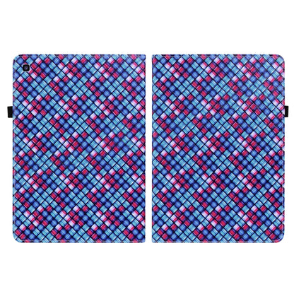 For Samsung Galaxy Tab A 8.0 2019 T290 Color Weave Leather Tablet Case with Holder(Blue) by bashfashion