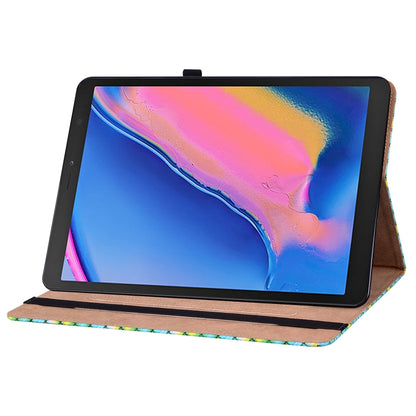 For Samsung Galaxy Tab A 8.0 2019 T290 Color Weave Leather Tablet Case with Holder(Green) by bashfashion