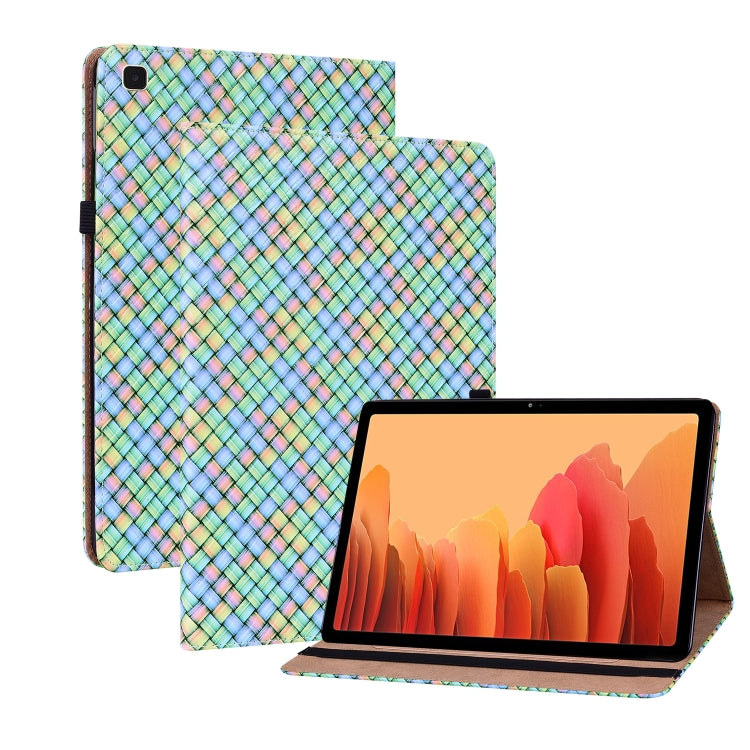 For Samsung Galaxy Tab A7 10.4 2020 Color Weave Smart Leather Tablet Case(Rainbow) by bashfashion