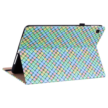 For Samsung Galaxy Tab A7 10.4 2020 Color Weave Smart Leather Tablet Case(Rainbow) by bashfashion