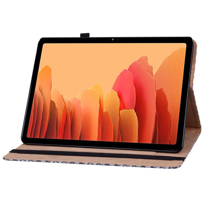 For Samsung Galaxy Tab A7 10.4 2020 Color Weave Smart Leather Tablet Case(Black) by bashfashion