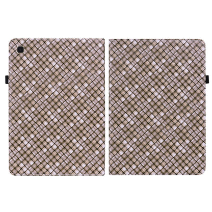 For Samsung Galaxy Tab A7 10.4 2020 Color Weave Smart Leather Tablet Case(Brown) by bashfashion