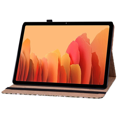 For Samsung Galaxy Tab A7 10.4 2020 Color Weave Smart Leather Tablet Case(Brown) by bashfashion