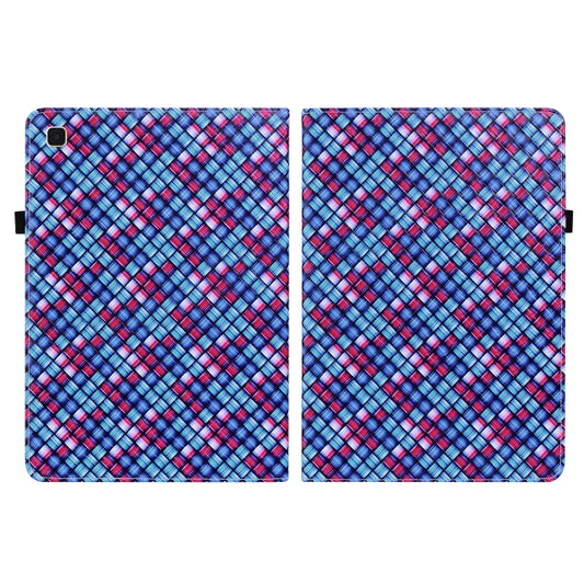 For Samsung Galaxy Tab A7 10.4 2020 Color Weave Smart Leather Tablet Case(Blue) by bashfashion