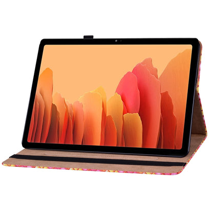 For Samsung Galaxy Tab A7 10.4 2020 Color Weave Smart Leather Tablet Case(Rose Red) by bashfashion