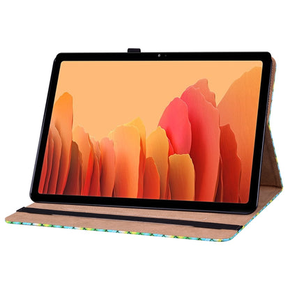 For Samsung Galaxy Tab A7 10.4 2020 Color Weave Smart Leather Tablet Case(Green) by bashfashion