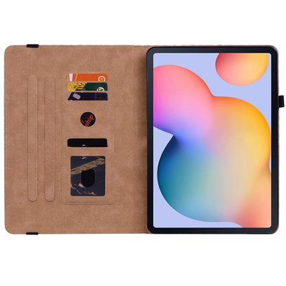 For Samsung Galaxy Tab S6 Lite Color Weave Smart Leather Tablet Case(Rainbow) by bashfashion