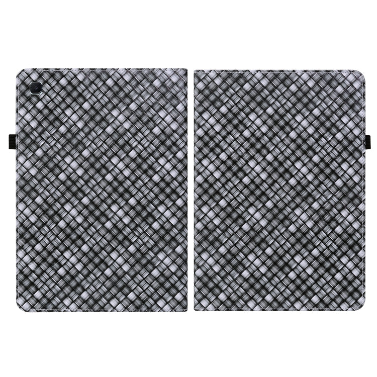 For Samsung Galaxy Tab S6 Lite Color Weave Smart Leather Tablet Case(Black) by bashfashion
