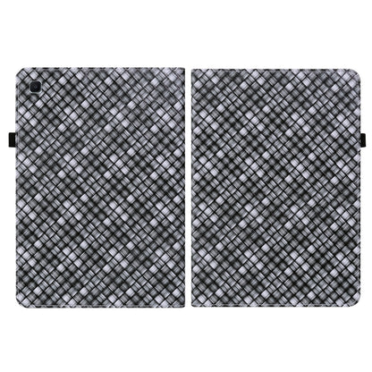 For Samsung Galaxy Tab S6 Lite Color Weave Smart Leather Tablet Case(Black) by bashfashion