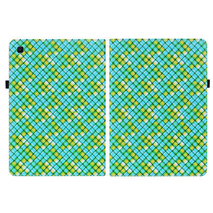 For Samsung Galaxy Tab S6 Lite Color Weave Smart Leather Tablet Case(Green) by bashfashion