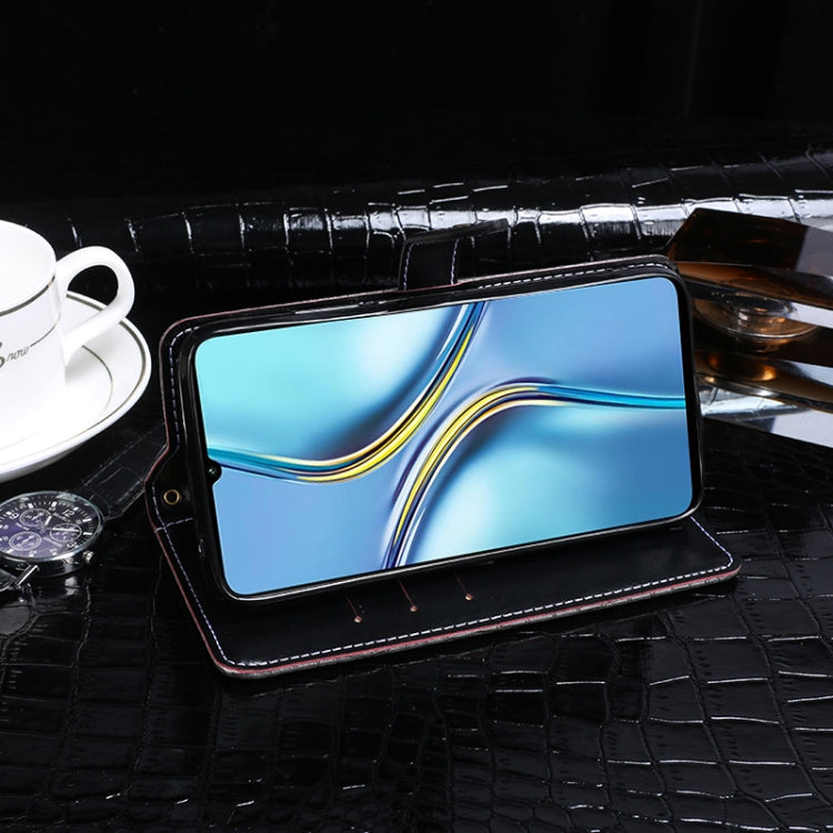 For Honor X30 Max idewei Crocodile Texture Horizontal Flip Phone Leather Phone Case(Black) by idewei