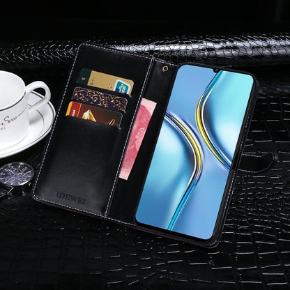 For Honor X30 Max idewei Crocodile Texture Horizontal Flip Phone Leather Phone Case(Dark Blue) by idewei