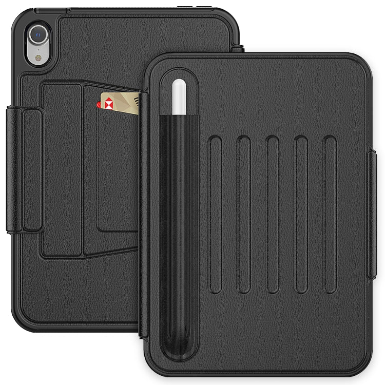 For iPad mini 6 / mini 2024 Smart B Magnetic Leather Tablet Case(Black) by bashfashion