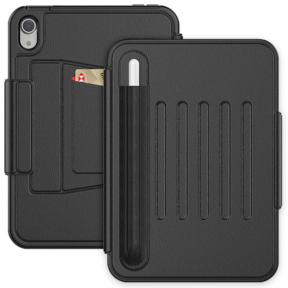 For iPad mini 6 / mini 2024 Smart B Magnetic Leather Tablet Case(Black) by bashfashion
