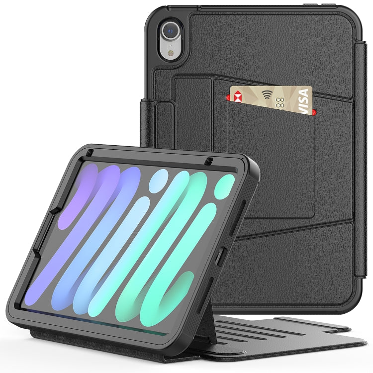 For iPad mini 6 / mini 2024 Smart B Magnetic Leather Tablet Case(Black) by bashfashion