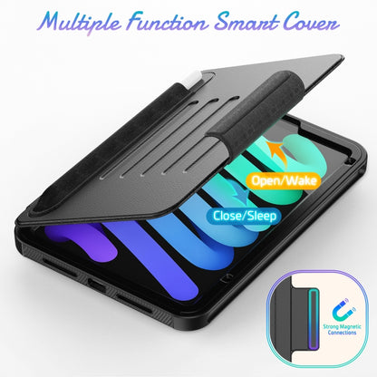 For iPad mini 6 / mini 2024 Smart B Magnetic Leather Tablet Case(Black) by bashfashion