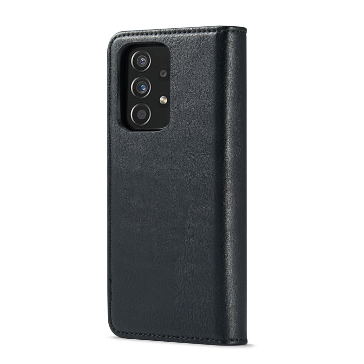 For Samsung Galaxy A53 5G DG.MING Crazy Horse Texture Detachable Magnetic Leather Phone Case(Black) by DG.MING