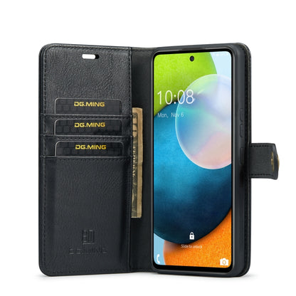For Samsung Galaxy A53 5G DG.MING Crazy Horse Texture Detachable Magnetic Leather Phone Case(Black) by DG.MING