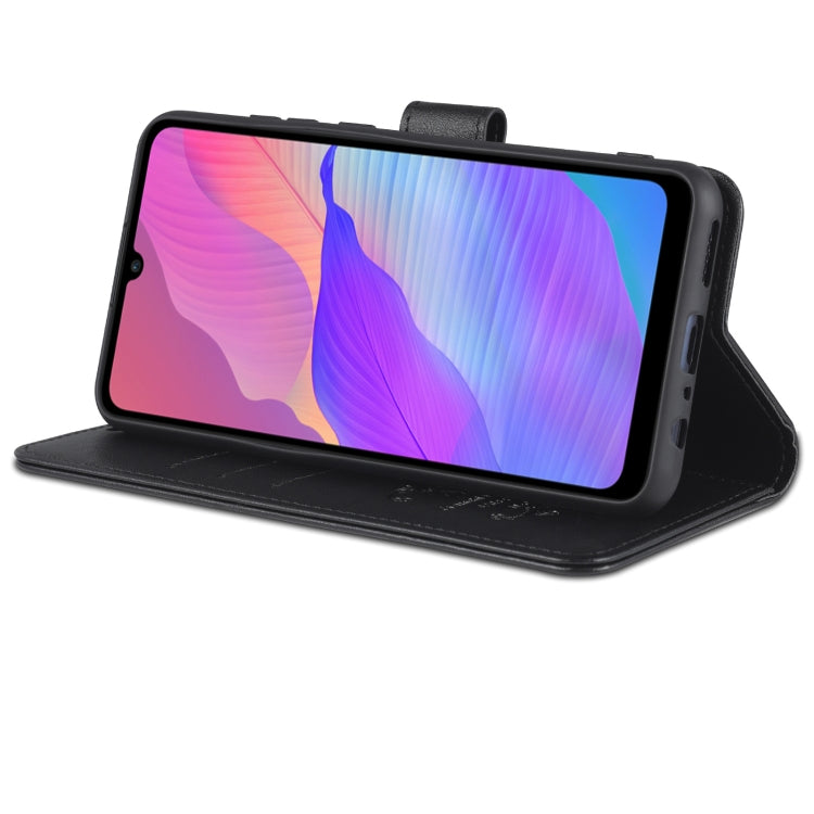 For Huawei Enjoy 20e AZNS Sheepskin Texture Flip Leather Phone Case(Black) by AZNS