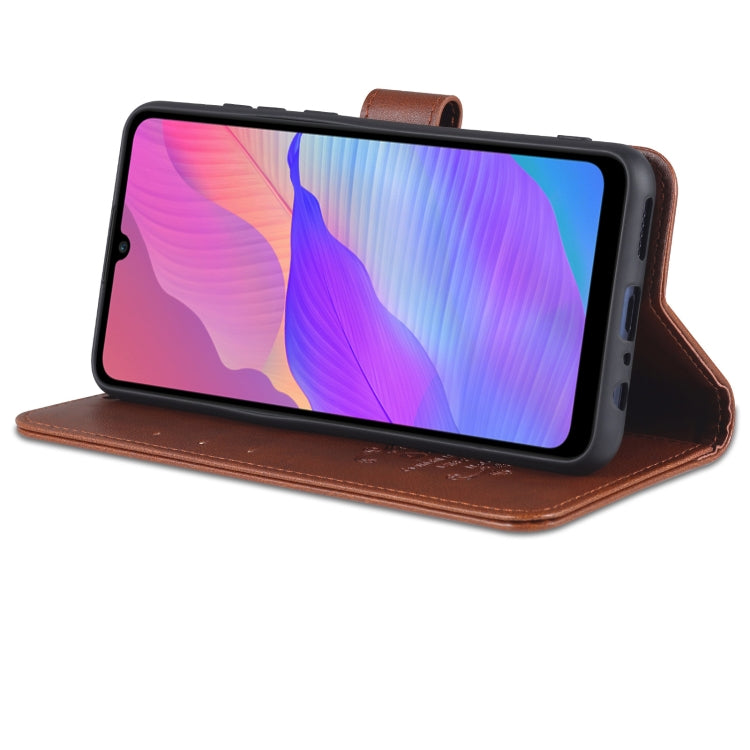 For Huawei Enjoy 20e AZNS Sheepskin Texture Flip Leather Phone Case(Brown) by AZNS