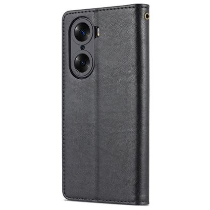 For Honor 60 AZNS Sheepskin Texture Flip Leather Phone Case(Black) by AZNS