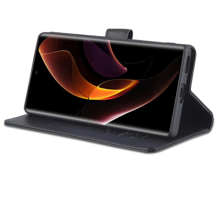 For Honor 60 AZNS Sheepskin Texture Flip Leather Phone Case(Black) by AZNS