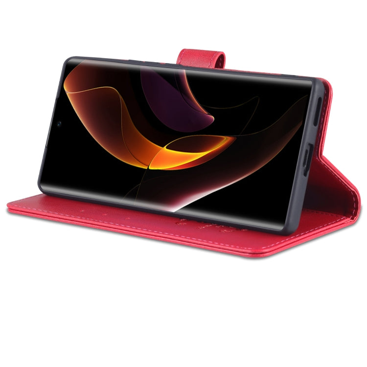 For Honor 60 AZNS Sheepskin Texture Flip Leather Phone Case(Red) by AZNS