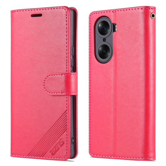 For Honor 60 Pro AZNS Sheepskin Texture Flip Leather Phone Case(Red) by AZNS