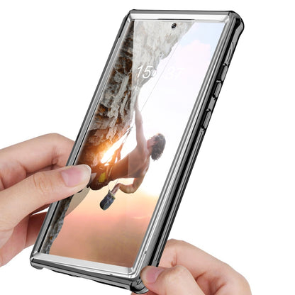 For Samsung Galaxy S22 Ultra 5G RedPepper Transparent Dot Shockproof Waterproof PC + TPU Phone Case(Black) by RedPepper