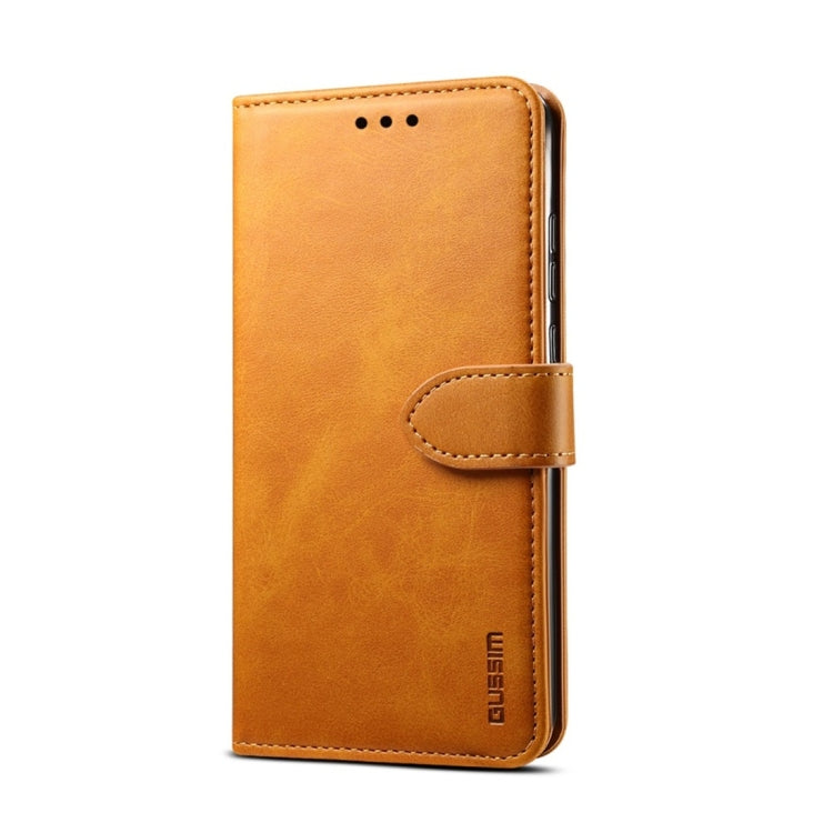 For Huawei P20 Lite GUSSIM Business Style Horizontal Flip Leather Case with Holder & Card Slots & Wallet(Khaki) by GUSSIM