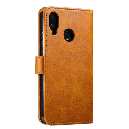 For Huawei P20 Lite GUSSIM Business Style Horizontal Flip Leather Case with Holder & Card Slots & Wallet(Khaki) by GUSSIM