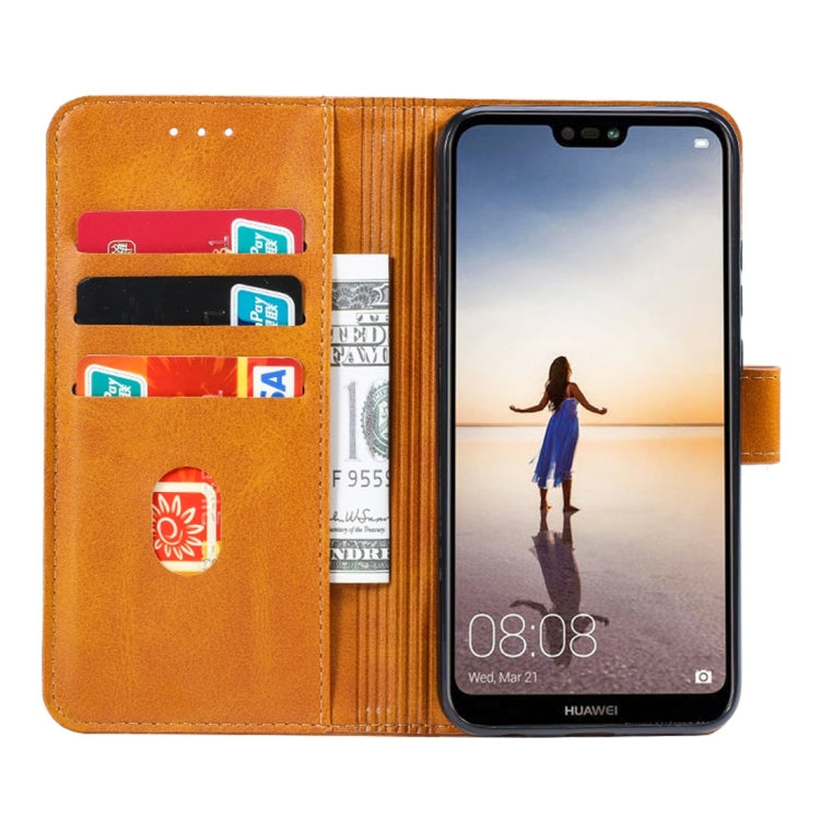 For Huawei P20 Lite GUSSIM Business Style Horizontal Flip Leather Case with Holder & Card Slots & Wallet(Khaki) by GUSSIM