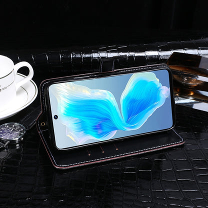 For Tecno Camon 18 idewei Crocodile Texture Horizontal Flip Phone Leather Phone Case(Black) by idewei