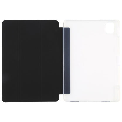 For Xiaomi Mi Pad 5 Pen Slot Transparent Back Cover Leather Tablet Case(Black) by bashfashion